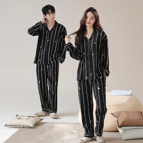 情侣纯棉5A抗菌家居服睡衣