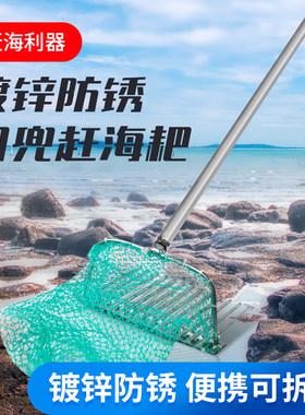赶海专用耙子带网工具花蛤