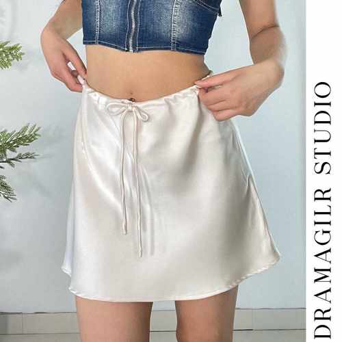 抽绳轻奢伞裙短裙简约扇形欧美