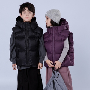 三防男童女童羽绒马甲韩版中大童2024冬装新款加厚面包服坎肩背心