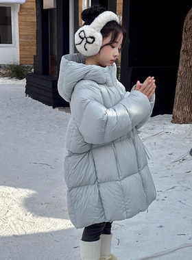 女童羽绒服2025冬季新款90白鸭绒儿童加厚中大童保暖洋气外套上衣