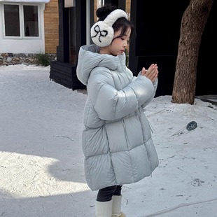 女童羽绒服2025冬季新款90白鸭绒儿童加厚中大童保暖洋气外套上衣