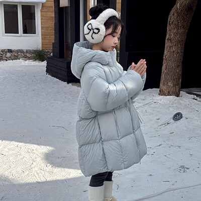 女童羽绒服2025冬季新款90白鸭绒儿童加厚中大童保暖洋气外套上衣