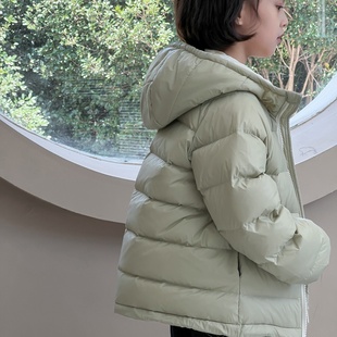 童装女童连帽羽绒服2025冬季轻薄款男童上衣韩版三防保暖双面外套