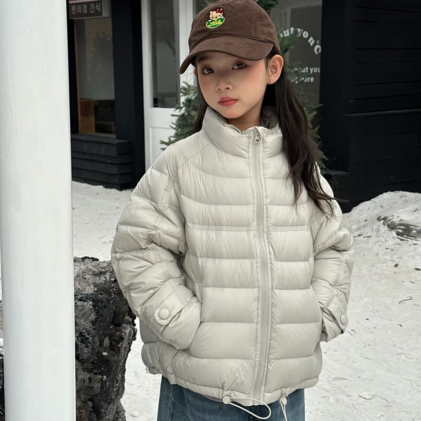 韩版童装排骨女童羽绒服2026冬装新轻薄90白鸭绒休闲保暖外套男童