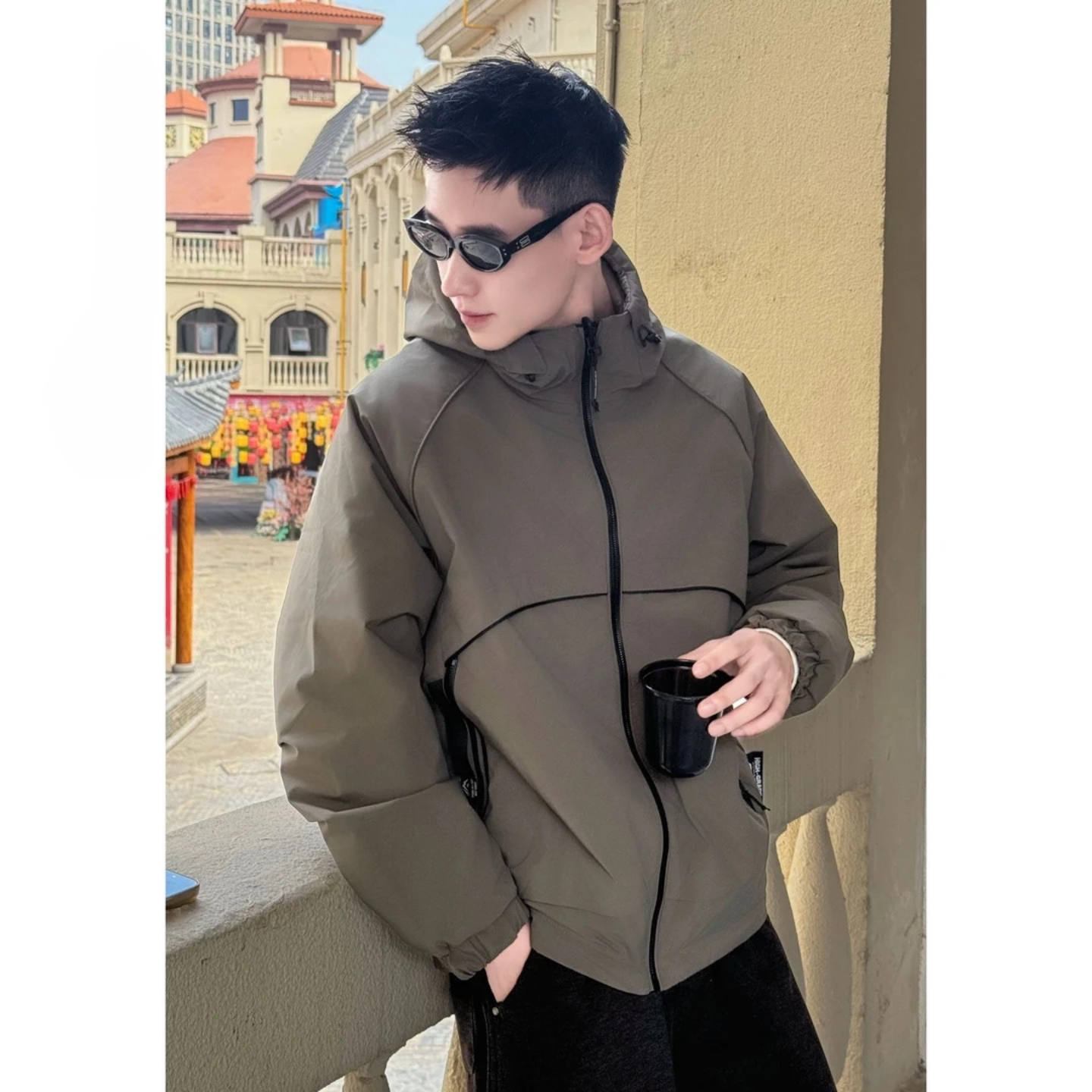双面可穿冬季机能风保暖冲锋衣潮