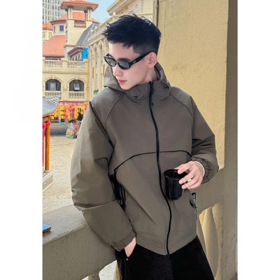 双面可穿冬季机能风保暖冲锋衣潮