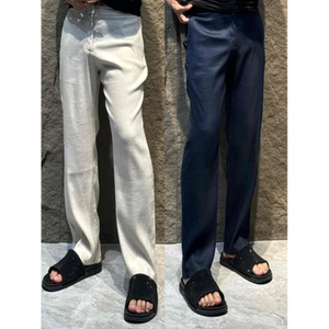 春季男士老钱风轻奢直筒休闲长裤