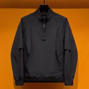 秋季新款设计感半拉链卫衣时尚简约百搭美式休闲防风男款冲锋夹克