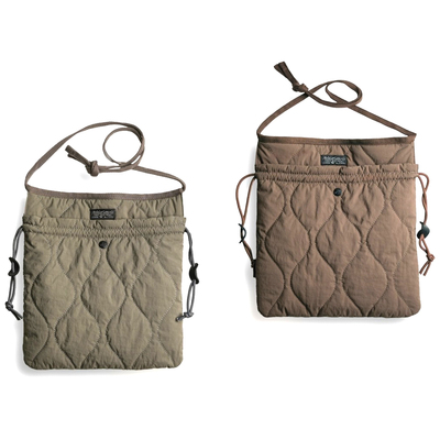 Metalize复古斜挎抽绳随身小包