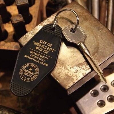 Metalize美式复古饭店钥匙圈挂饰