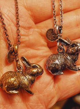 KOPO METAL兔子项链台湾手工饰品情侣礼物男女创意可爱小兔兔首饰