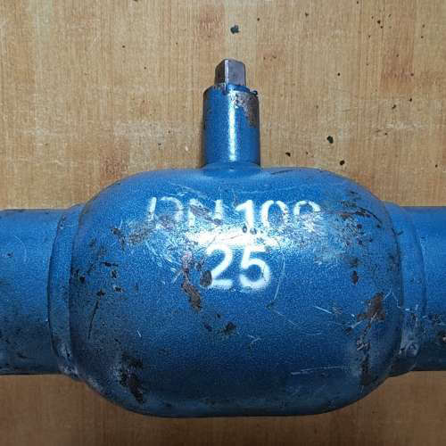 （维修议价）焊接球阀 DN100 Q61F-25C，蓝色喷漆，手柄涡轮式