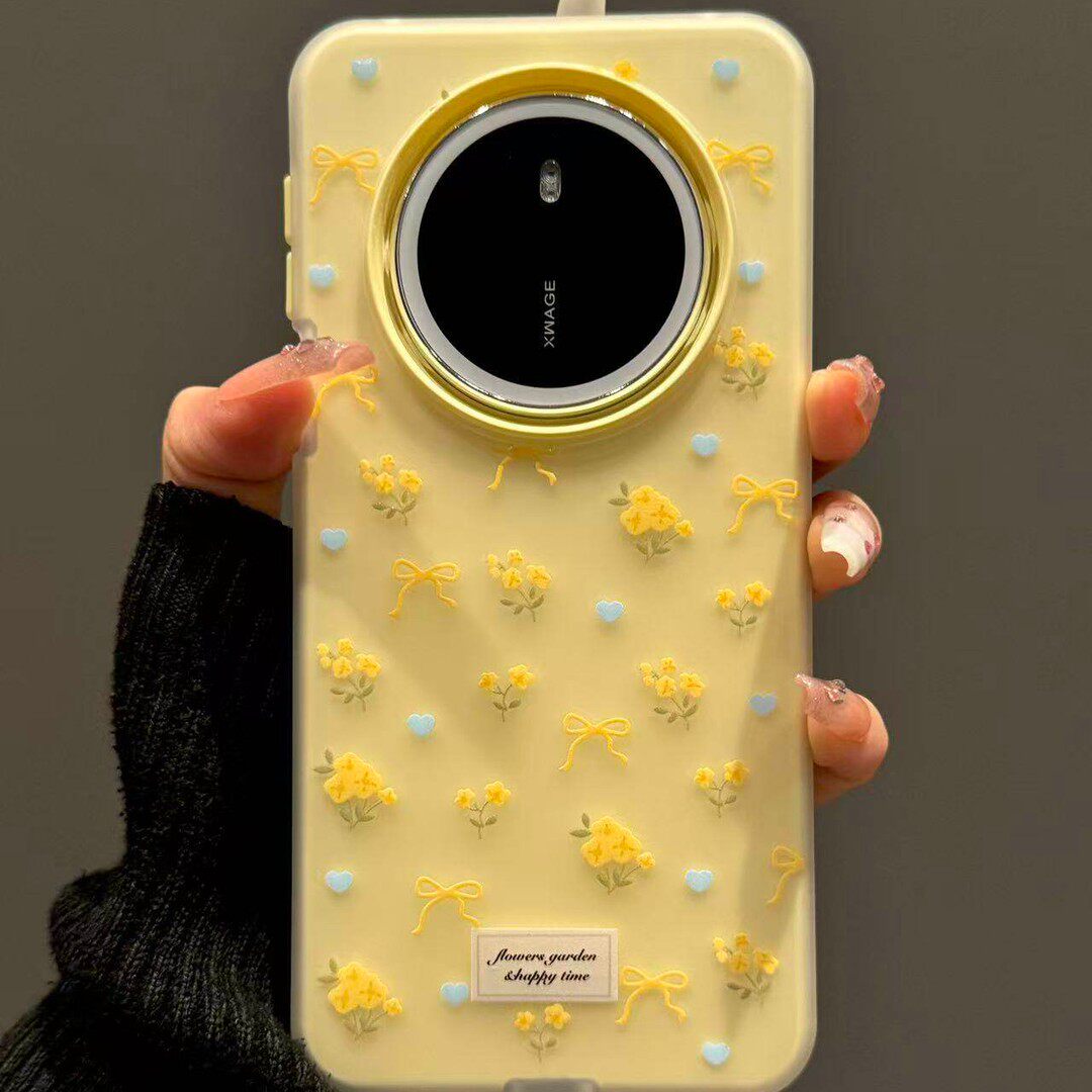 碎花蝴蝶结适用苹果vivo华为荣耀oppo小米手机壳17promax新款高级感小众独特好看保护套mate80女款小清新外壳