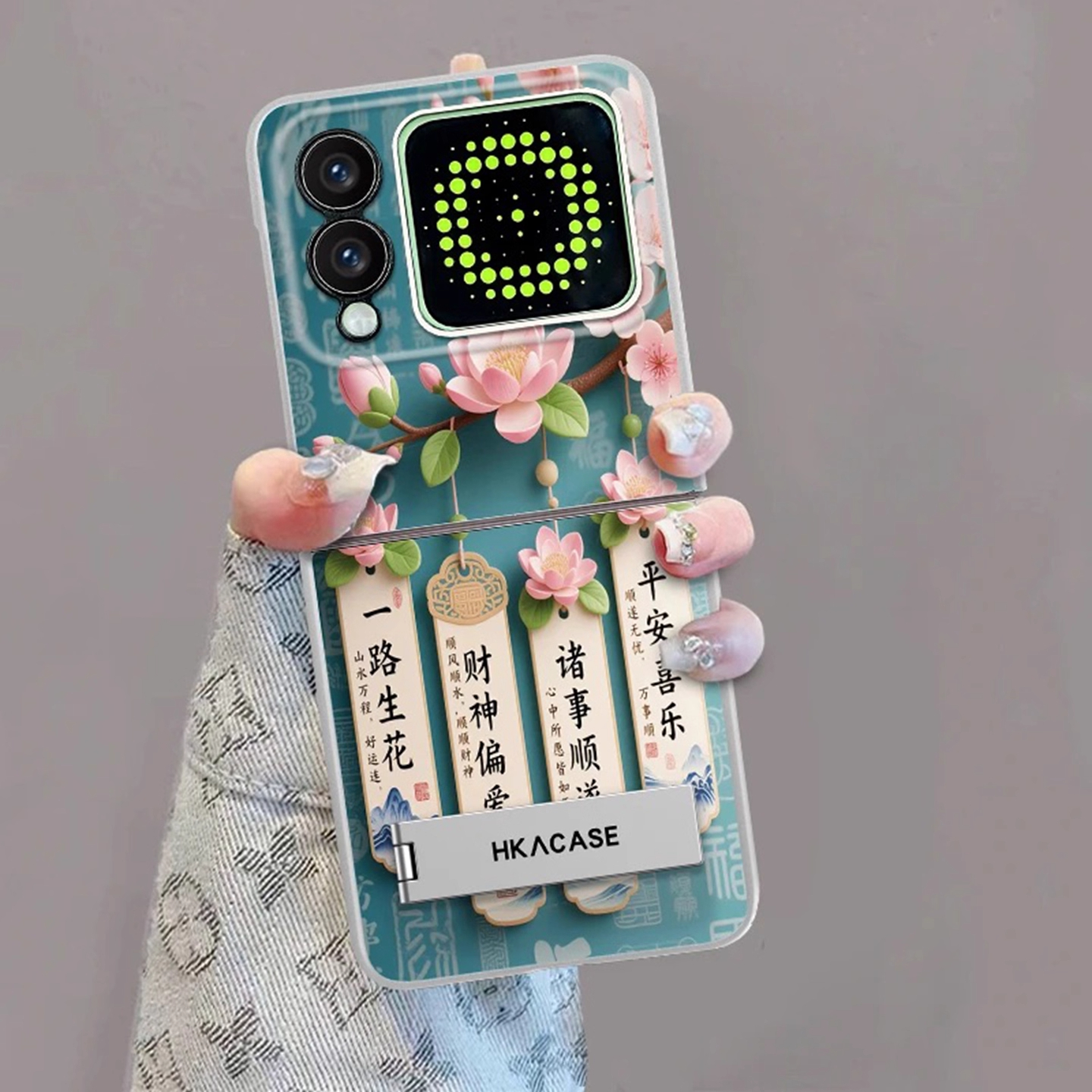 ins风小清新一路生花适用华为novaflip手机壳p50pocket新款2025网红爆款折叠保护套pocket2女氛围感防摔外壳