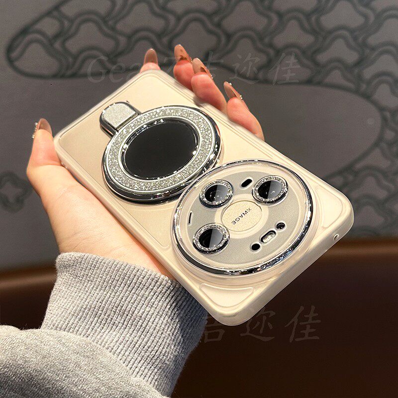 透明U形镜子支架壳适用华为mate80promax手机壳mate80超好看独特女款防摔保护套mate80pro新品高级感小众外壳