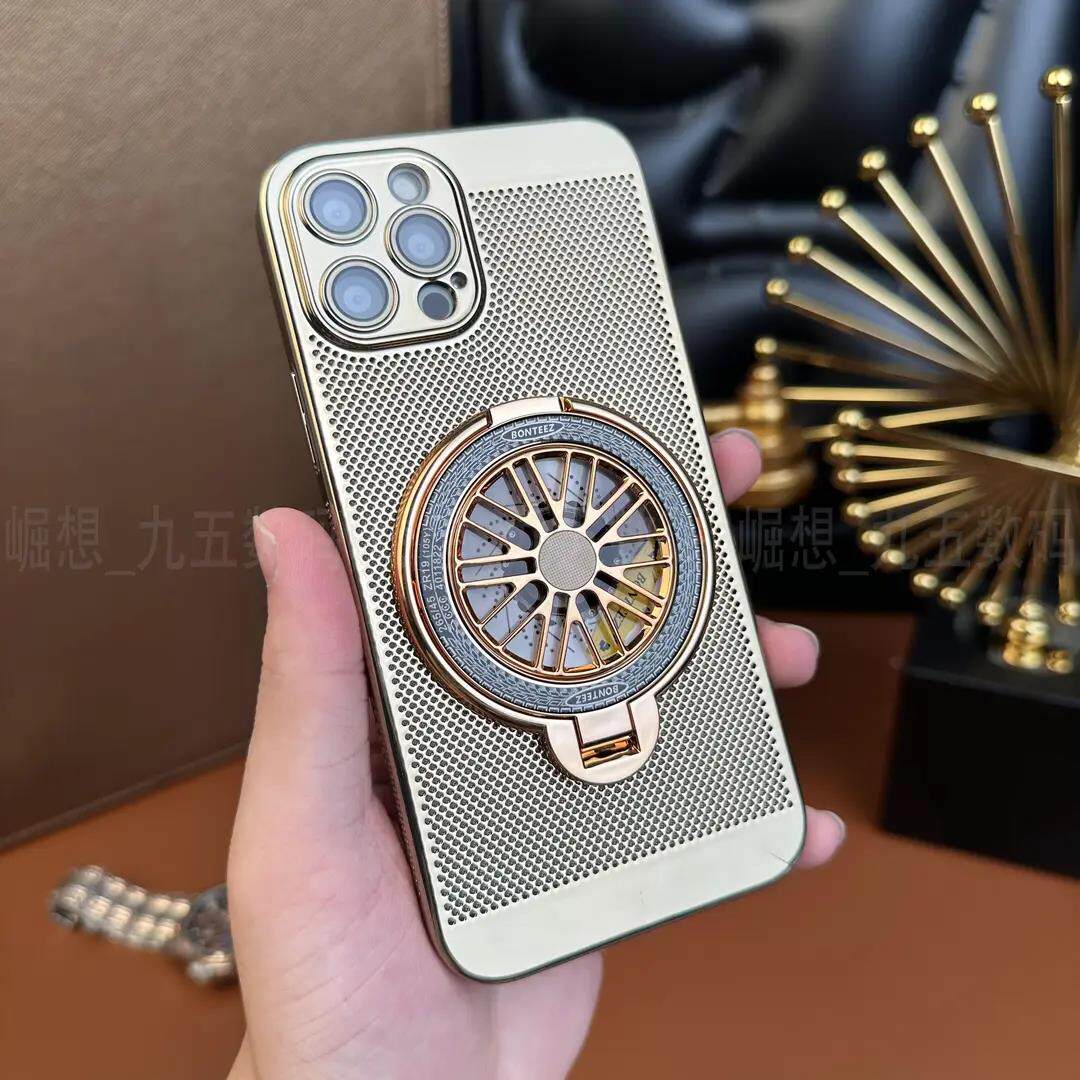 解压陀螺旋转支架自带镜头膜适用苹果12手机壳16promax新款2025网红爆款外壳15pro新品男士商务12mini手机套