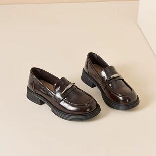 商场同款 英伦风小皮鞋 女鞋 新款 百搭16211117 2026春季 戈美其乐福鞋