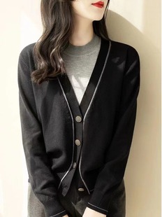 秋冬加肥加大码胖mm毛衣针织开衫外套女加厚宽松外搭外穿上衣加绒