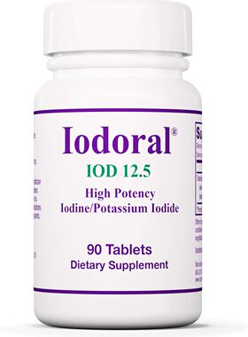美国代购Optimox Iodoral 12.5 mg – Iodine Supplements for Th