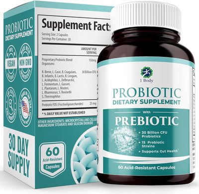 美国代购30Billion CFU Probiotic Supplement Prebiotics
