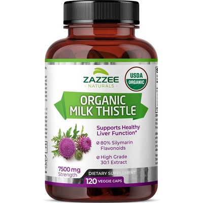 美国代购Zazzee USDA Organic Milk Thistle Extract