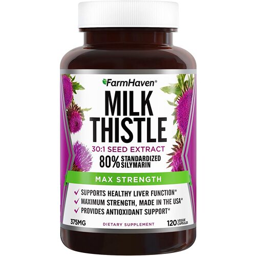 美国代购FarmHaven Milk Thistle Capsules 11250mg Strength