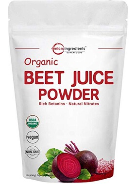Organic Super Beet Root Juice Powder, 1 Pound, Natural Nitra