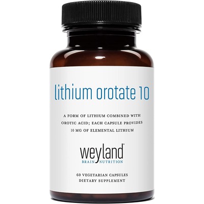 美国代购Weyland Brain Nutrition: Lithium Orotate 10mg