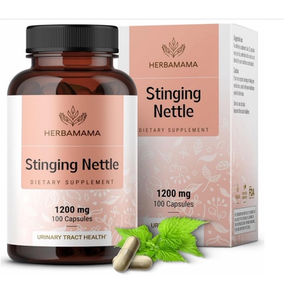 美国代购HERBAMAMA Stinging Nettle Capsules - 1200mg Stinging