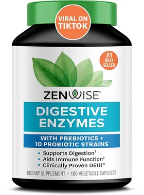 美国代购Zenwise Health Digestive Enzymes Plus Prebioticsa