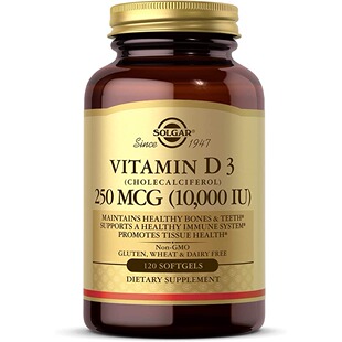 美国代购Solgar VitaminD3 Cholecalciferol250MCGa