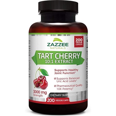 美国代购Zazzee Tart Cherry Extract Capsules200Count