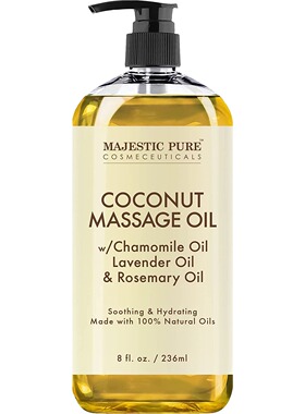 美国代购MAJESTIC PURE Coconut Massage Oil - Ultra-Glide Form