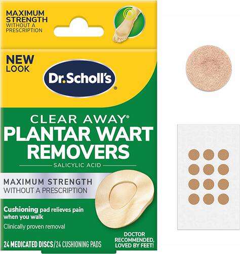 美国代购Dr Scholl's Clear Away Plantar Remover，24 Discs足贴