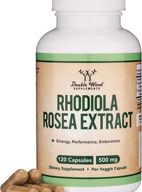 美国代购Rhodiola Rosea Supplement 500mg, 120 Vegan Capsules