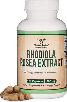 美国代购Rhodiola Rosea Supplement 500mg, 120 Vegan Capsules