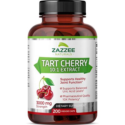 美国代购Zazzee Tart Cherry Extract Capsules 200 Vegan