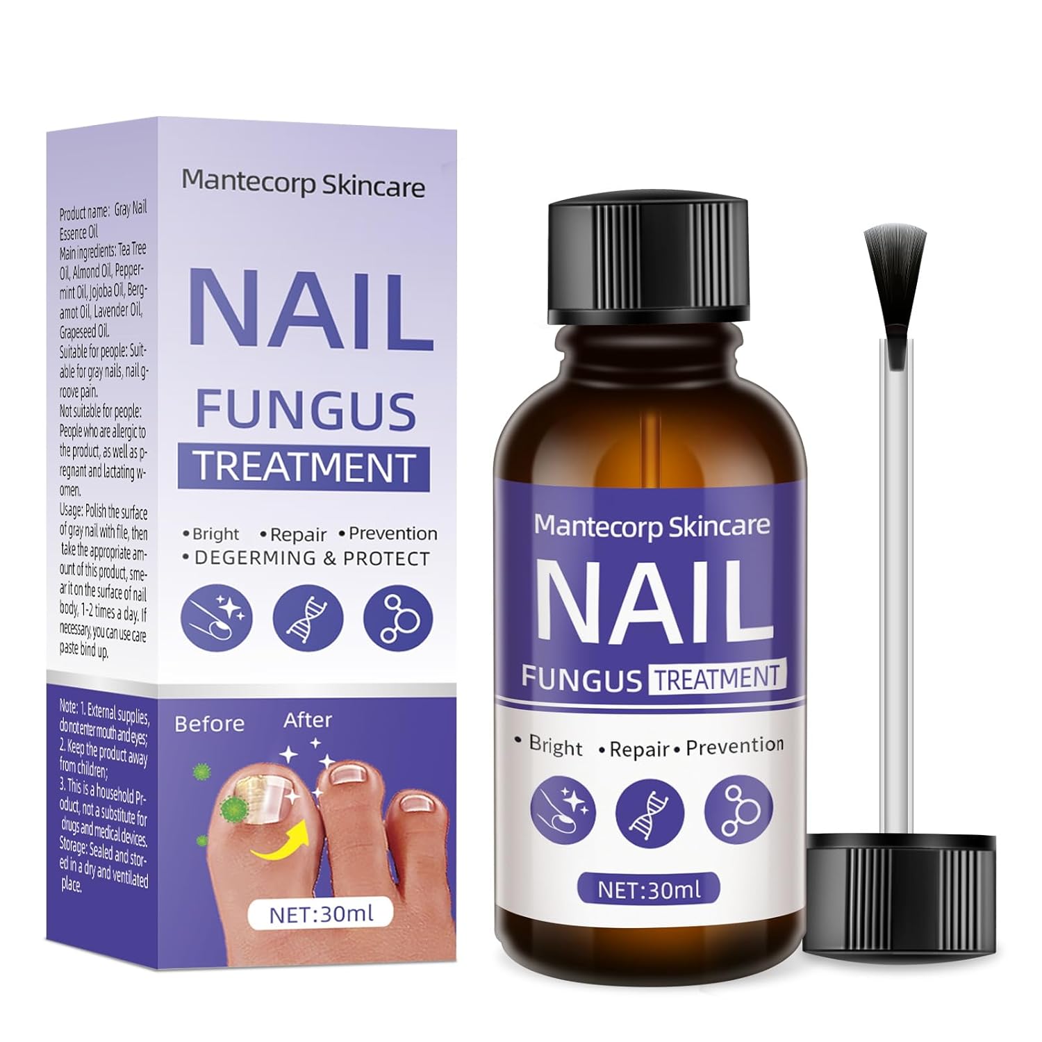 美国代购1Pcs 30Ml Toenail Fungus Treatment,Nail Fungus Treat