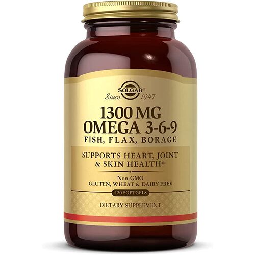 美国代购Solgar 1300mg Omega369 120Softgels FishOil