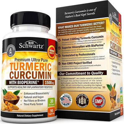 美国代购Turmeric Curcumin with Black Pepper