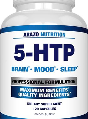 美国代购Arazo Nutrition 5-HTP 200 MG Plus Calcium for Mood,