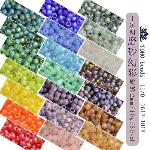 TOHO米珠 2mm磨砂幻彩日本玻璃珠 DIY手工东宝散珠配件 串珠流光 - 封面