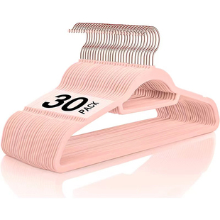 日式 玫瑰金植绒衣架防滑无痕肤感衣挂加厚衣服架女士衣柜衣撑