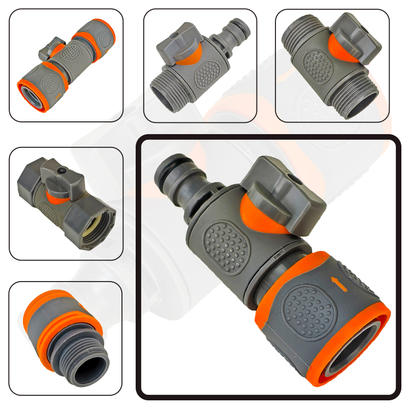 德漪橘包胶接头直通带开关