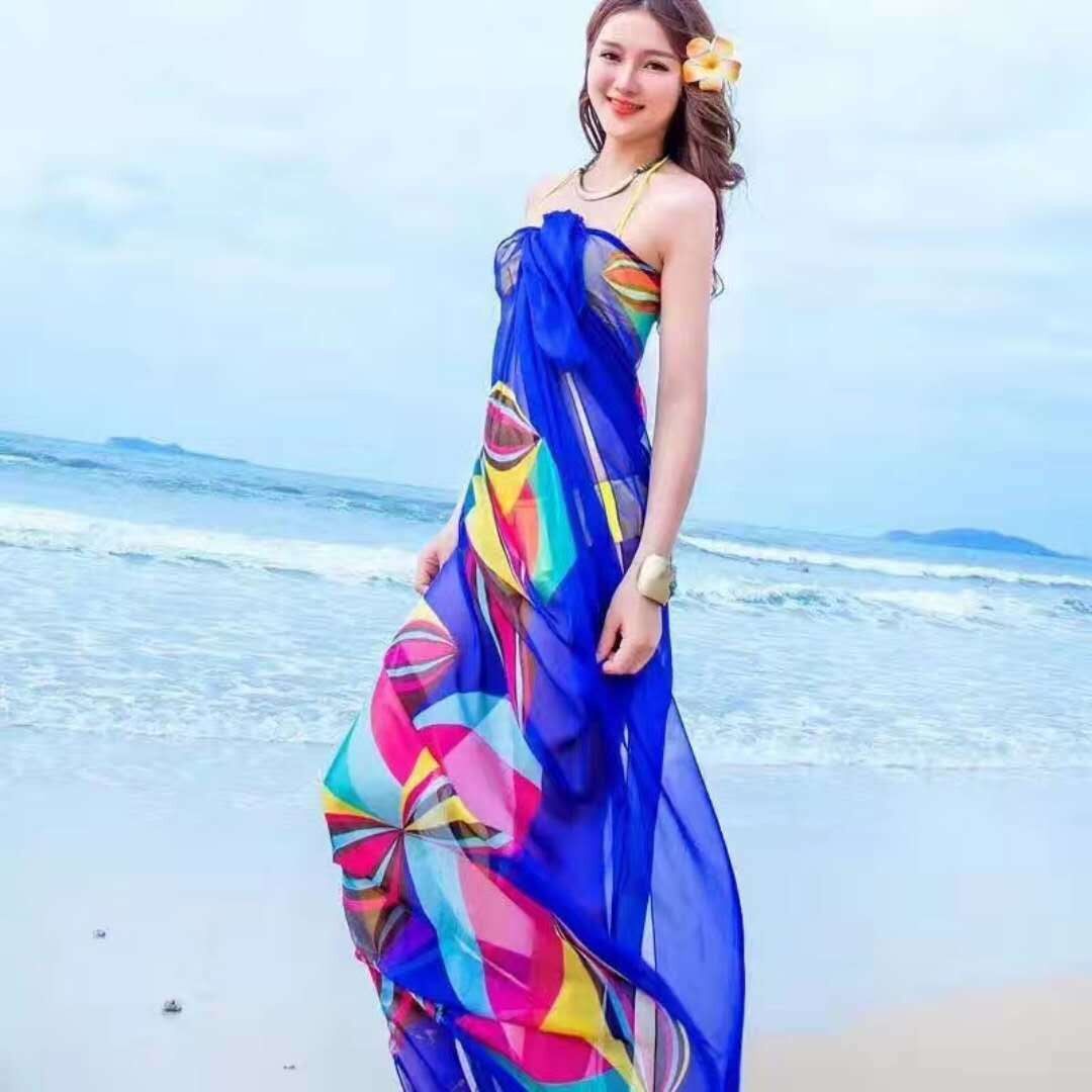 丝巾女新款沙滩巾防晒大披肩围巾