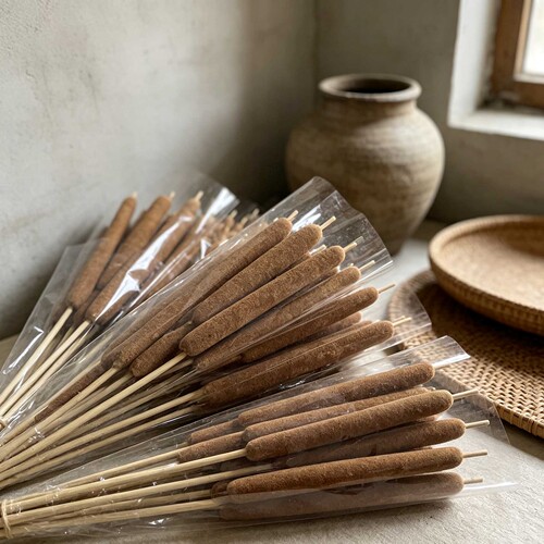 蒲棒真花天然水蒲棒干花插花花艺摆件家居装饰品摄影道具cattails