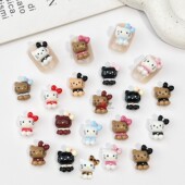 卡通坐坐HelloKitty美甲饰品DIY手作儿童穿戴甲配饰 KT猫指甲贴片