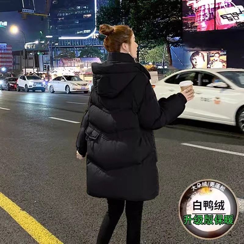 网红爆款羽绒服女中长款2026年新款时尚洋气白鸭绒高端流行漂亮