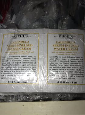 Kiehl's科颜氏金盏花精华水活霜小样3ml*5片爆水面霜保湿补水现货